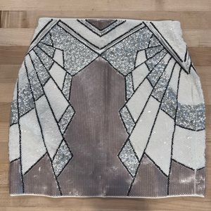 NWOT Express sequin skirt-like new